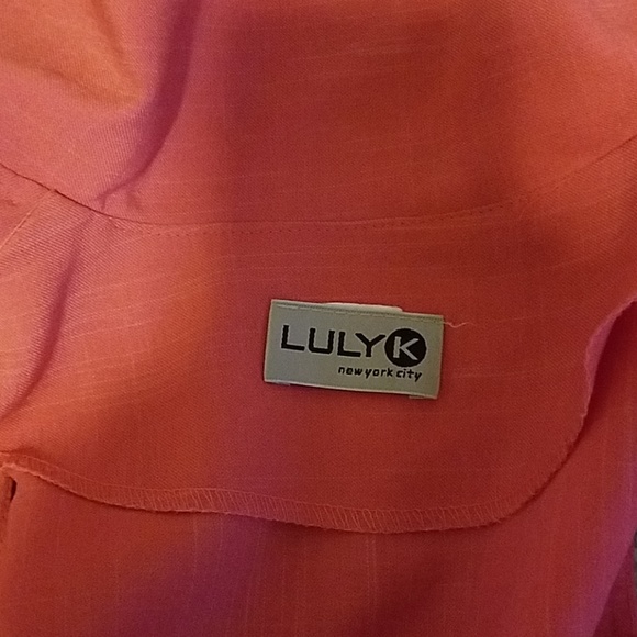 👗 LULY K 👗 CORAL SLEEVELESS DRESS - Picture 4 of 4